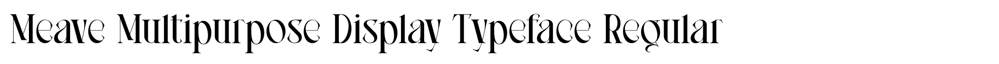 Meave Multipurpose Display Typeface Regular image